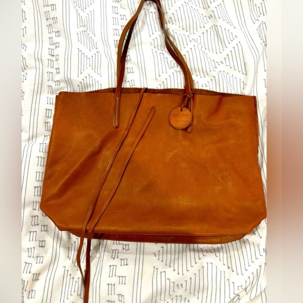 Jack Gomme Atelier GenuineLeather Calm ToteBag Purse -Khaki Made In France RAREā - Picture 14 of 16